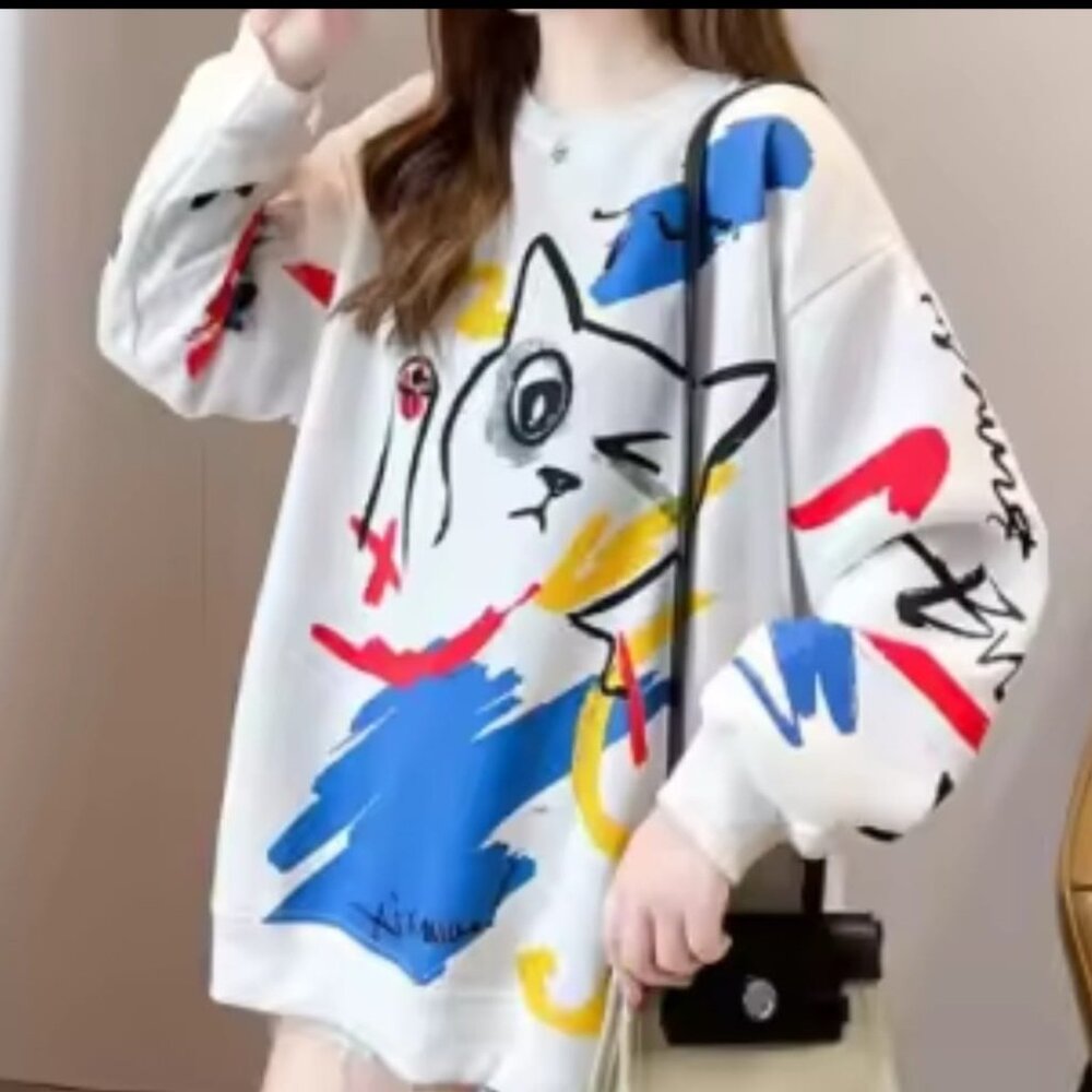 Long sleeve sweater for women, high quality cotton fabric...